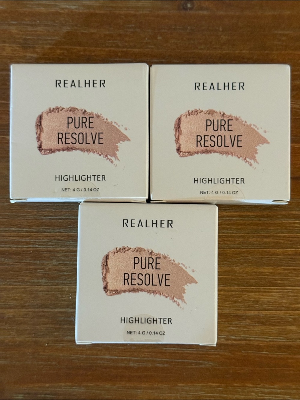 RealHer Pure Resolve Highlighter - Set of 3 NIB